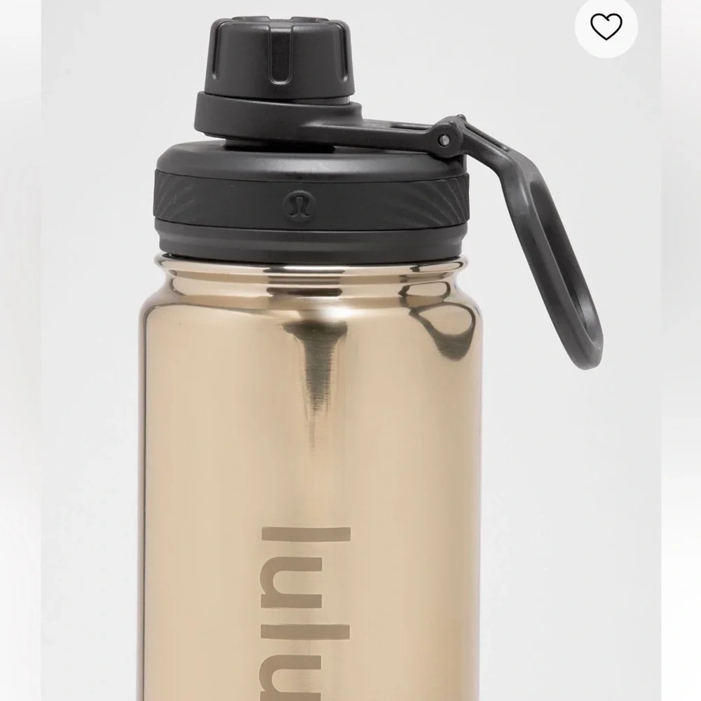 NWT Lululemon Back To Life Sports Bottle 24oz Shine Gold/Black - Picture 2 of 5